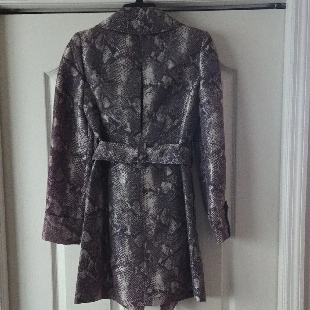 INC International Concepts Snake Print Trench Coat - Picture 8 of 11